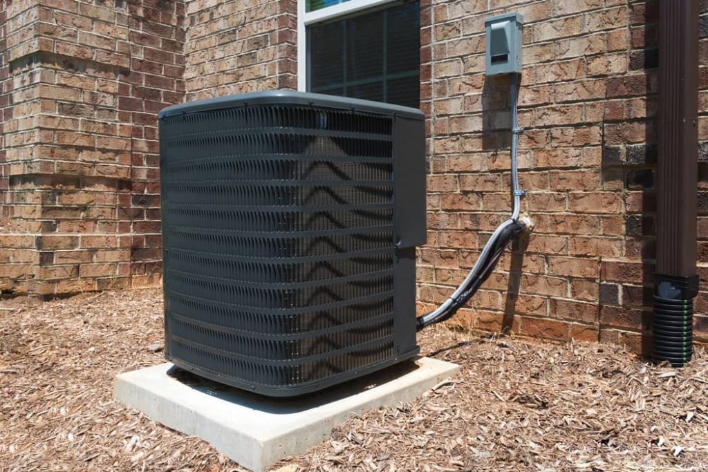 HVAC unit outside the home.