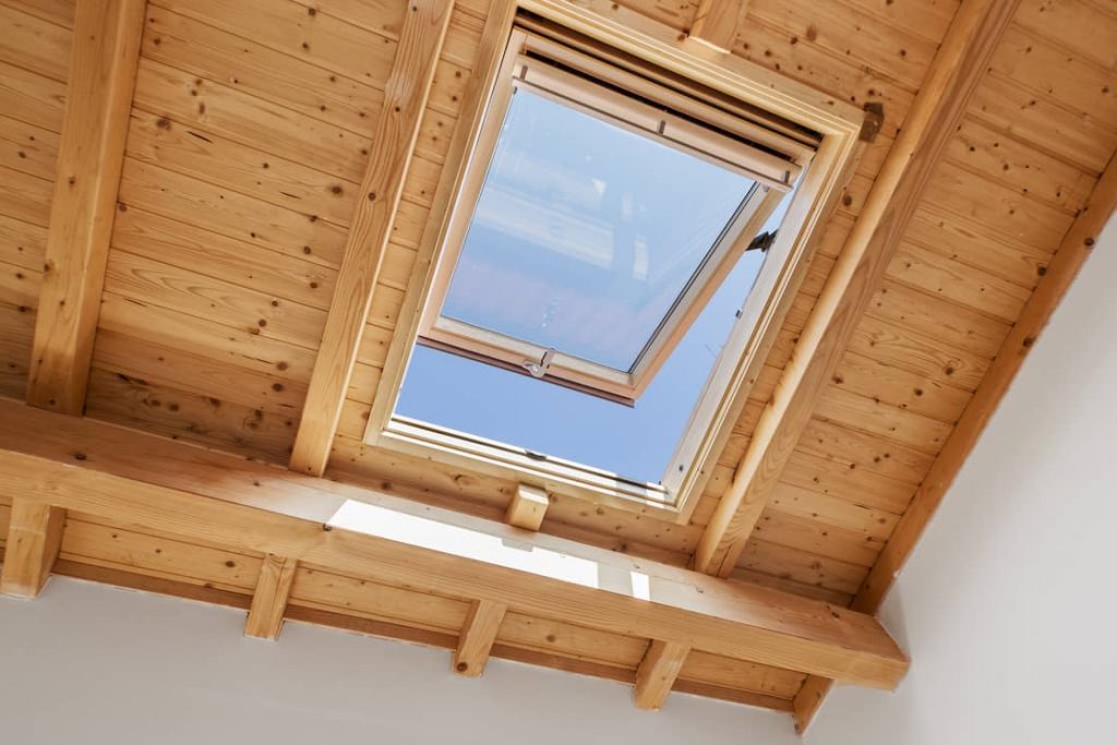 Clean the track of a skylight to keep it working well.