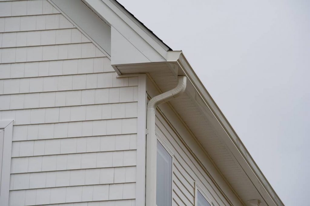 Seamless gutters help with the water.