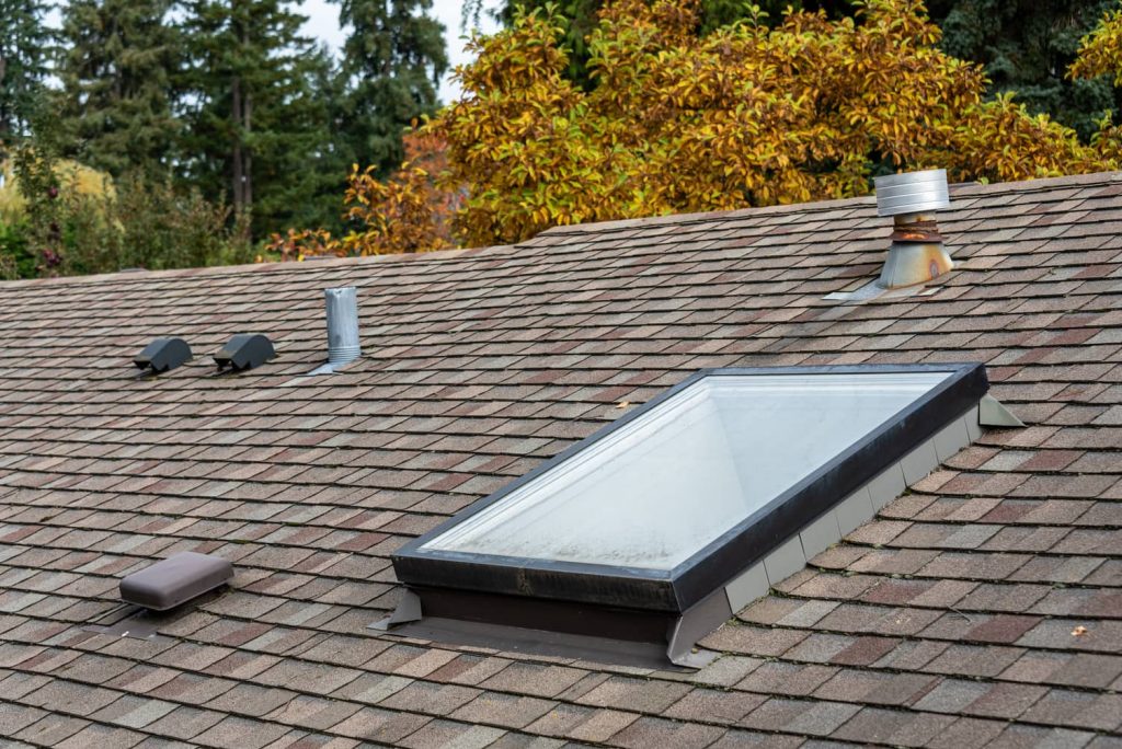 Skylight on a roof