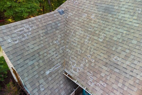 What does hail damage on a roof look like?