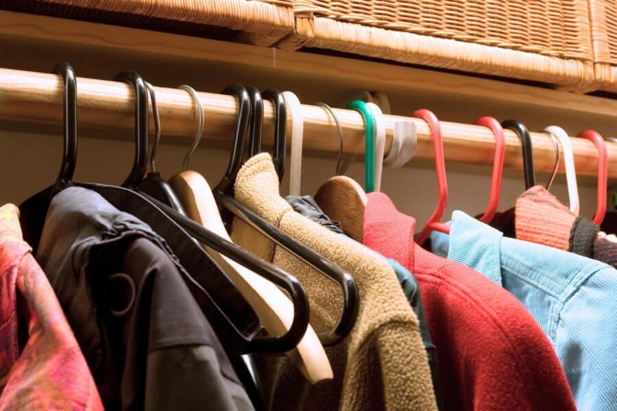 coat closet organization