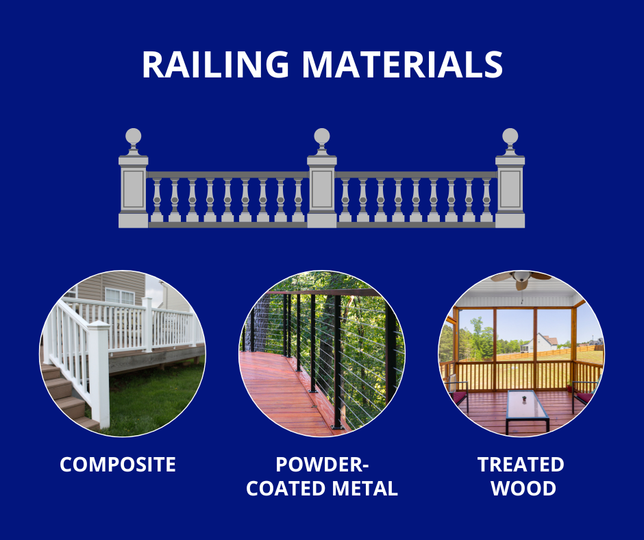 railing designs for porch material